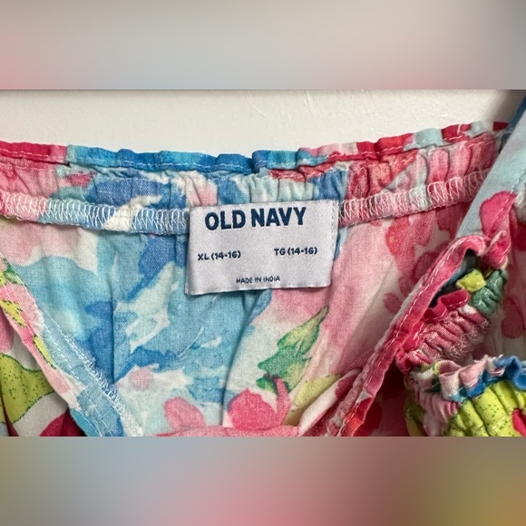 Old Navy Girls Vibrant Floral Sundress- Size XL (14-16) - Picture 4 of 5